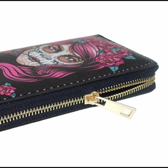 Skull Dreamer PU Leather Wallet Clutch Bag - Picture 3 of 5